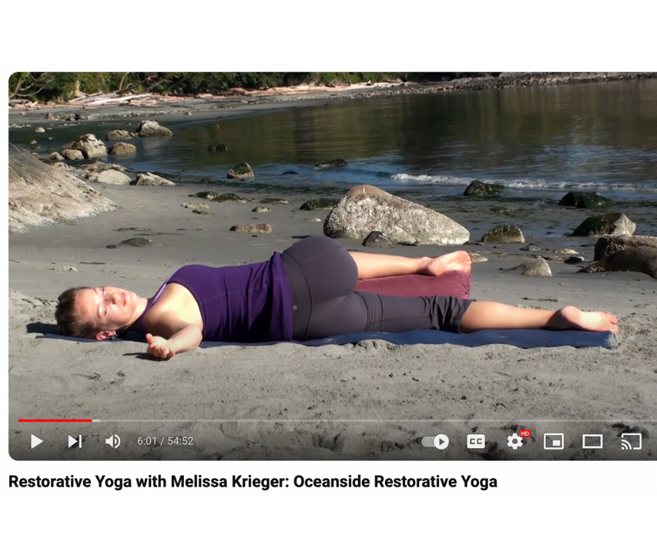 A relaxing, restorative yoga sequence that will leave you feeling calm and grounded